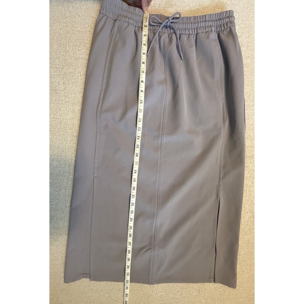 Athleta Stride Midi Skirt Women’s Small Violet Purple Elastic Waist Side Slit - Picture 10 of 11